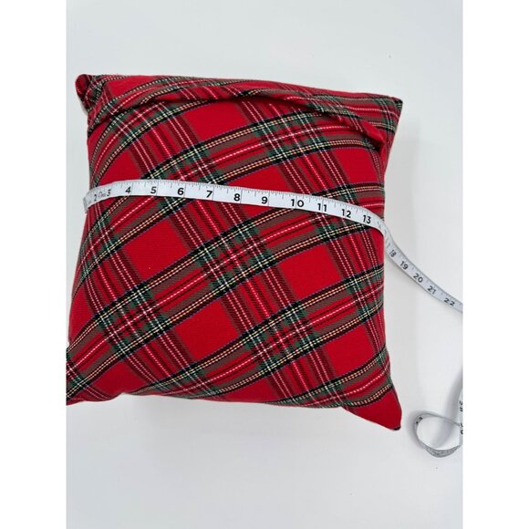 Christmas Tree & Wreath Decorative Throw Pillows Set Of 2 16"x16" Mud Pie Cotton - Picture 7 of 9